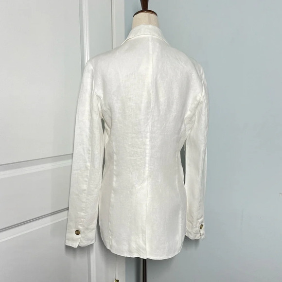 Pure Collection 100% linen white essential jacket size 2 - Picture 10 of 12